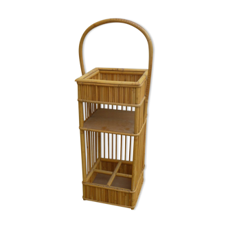 Panier porte bouteille en bambou