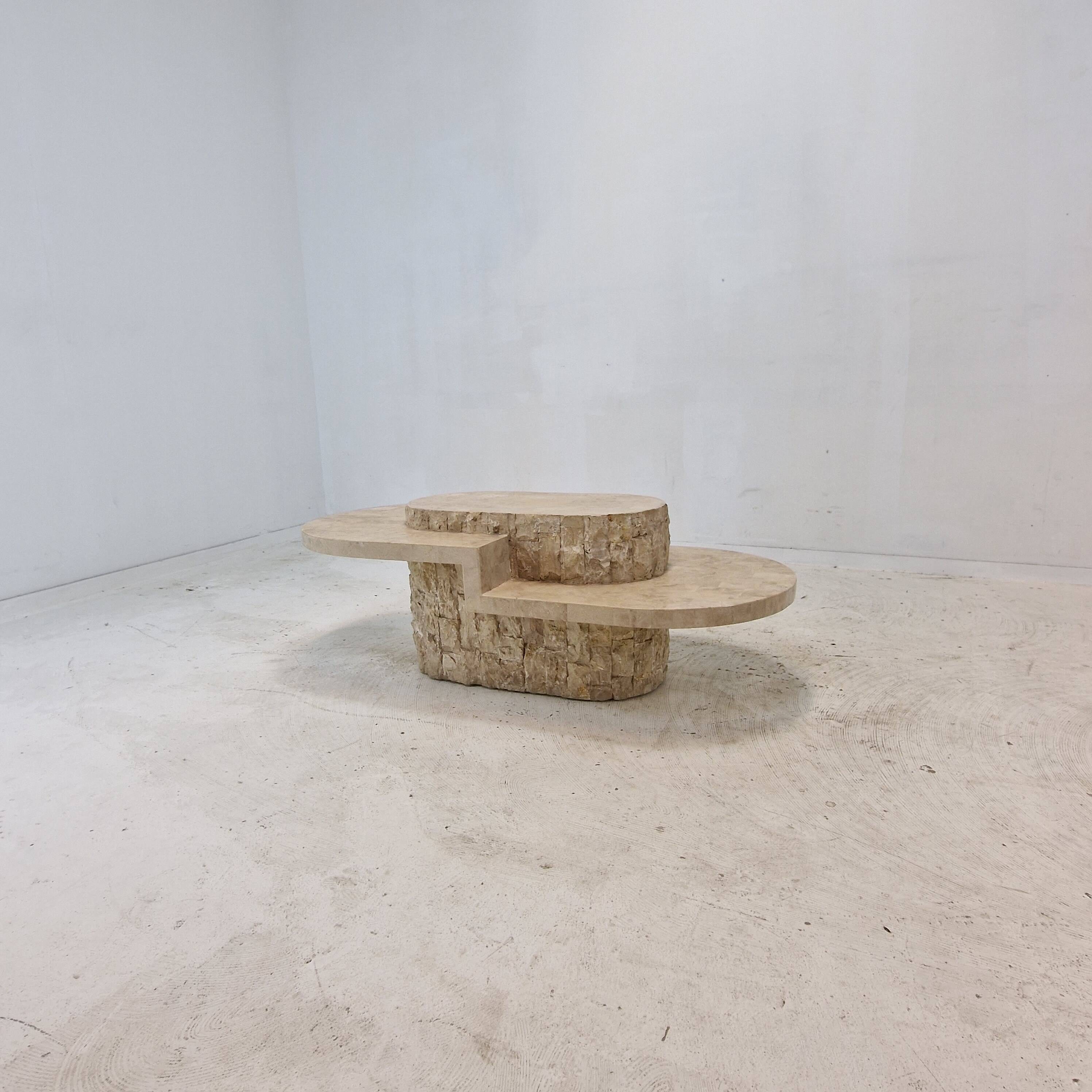 Mactan or Fossil Stone Coffee Table by Magnussen Ponte, 1980s
