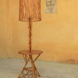 Vintage rattan floor lamp