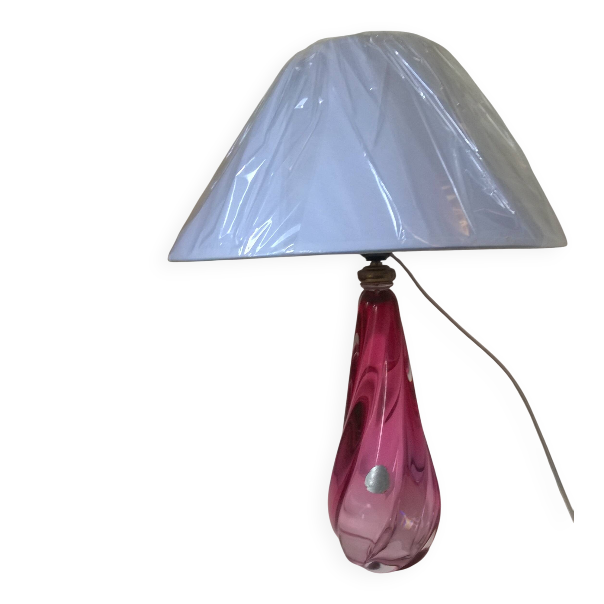 Crystal lamp Val Saint Lambert (Belgium, c. 1980)