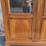 4-door bookcase in solid walnut circa 1880