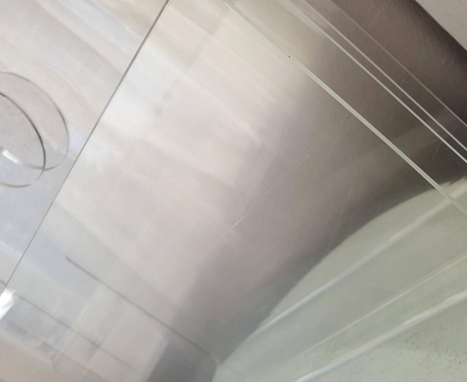 Vintage magazine holders in transparent plexiglass 1980s