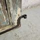 Ancienne porte de patio en teck birman et forge