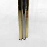 1970s brass and chrome side table renato zevi glass