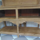 Furniture of trade, vintage service the bottom in oak the top in walnut.