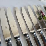 12 Silver-Plated Dessert Knives with Stainless Steel Blades Nogent