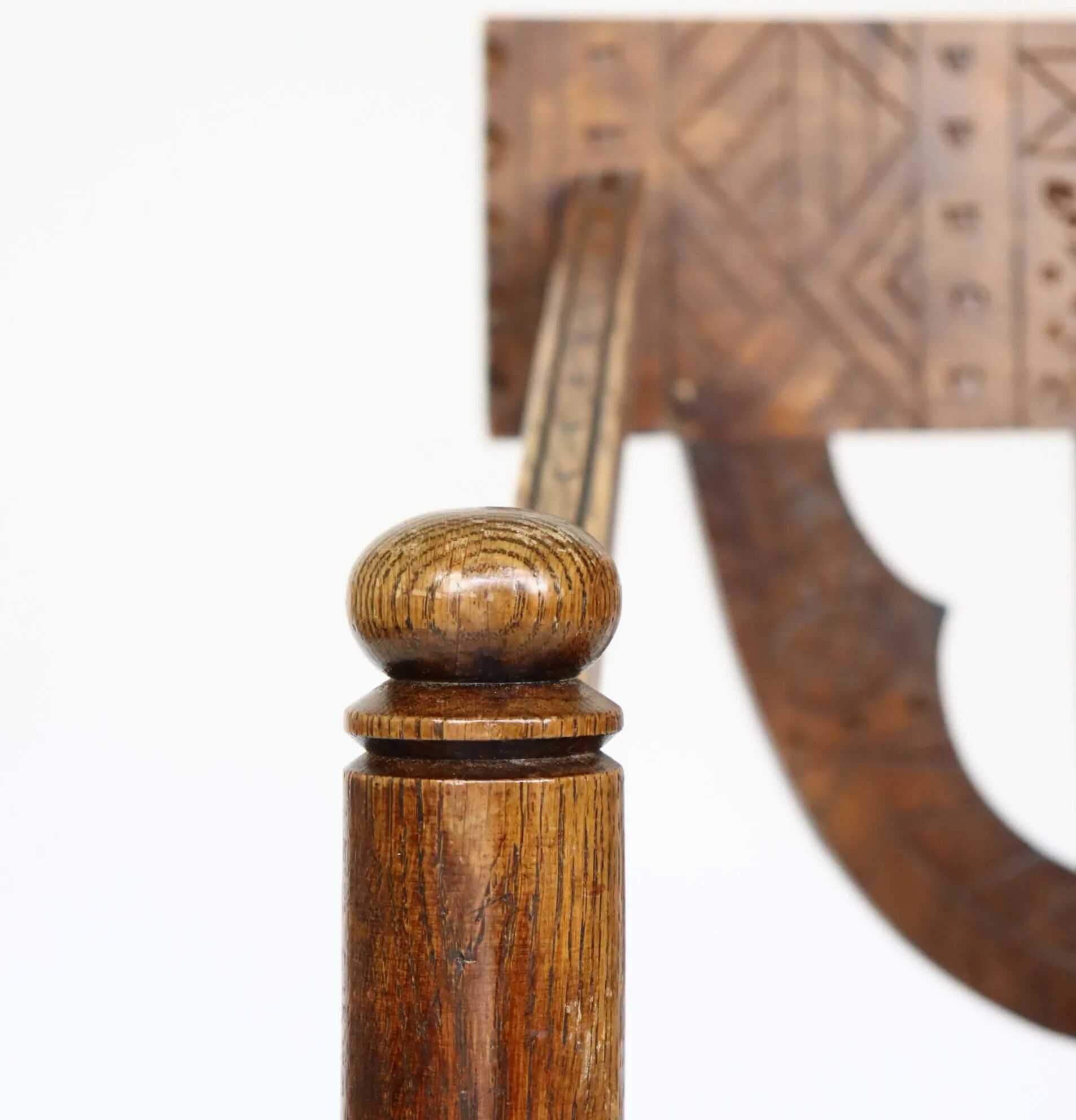 Traditional Swedish carved chair "Monkstol"