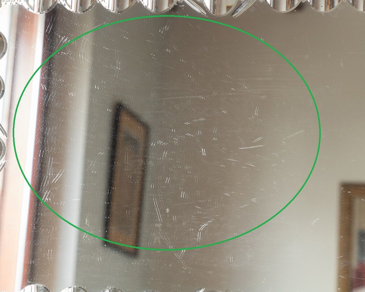 Bevelled mirror 42x27cm