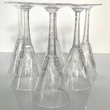 6 Saint-Louis Crystal Glasses - Nelly Model