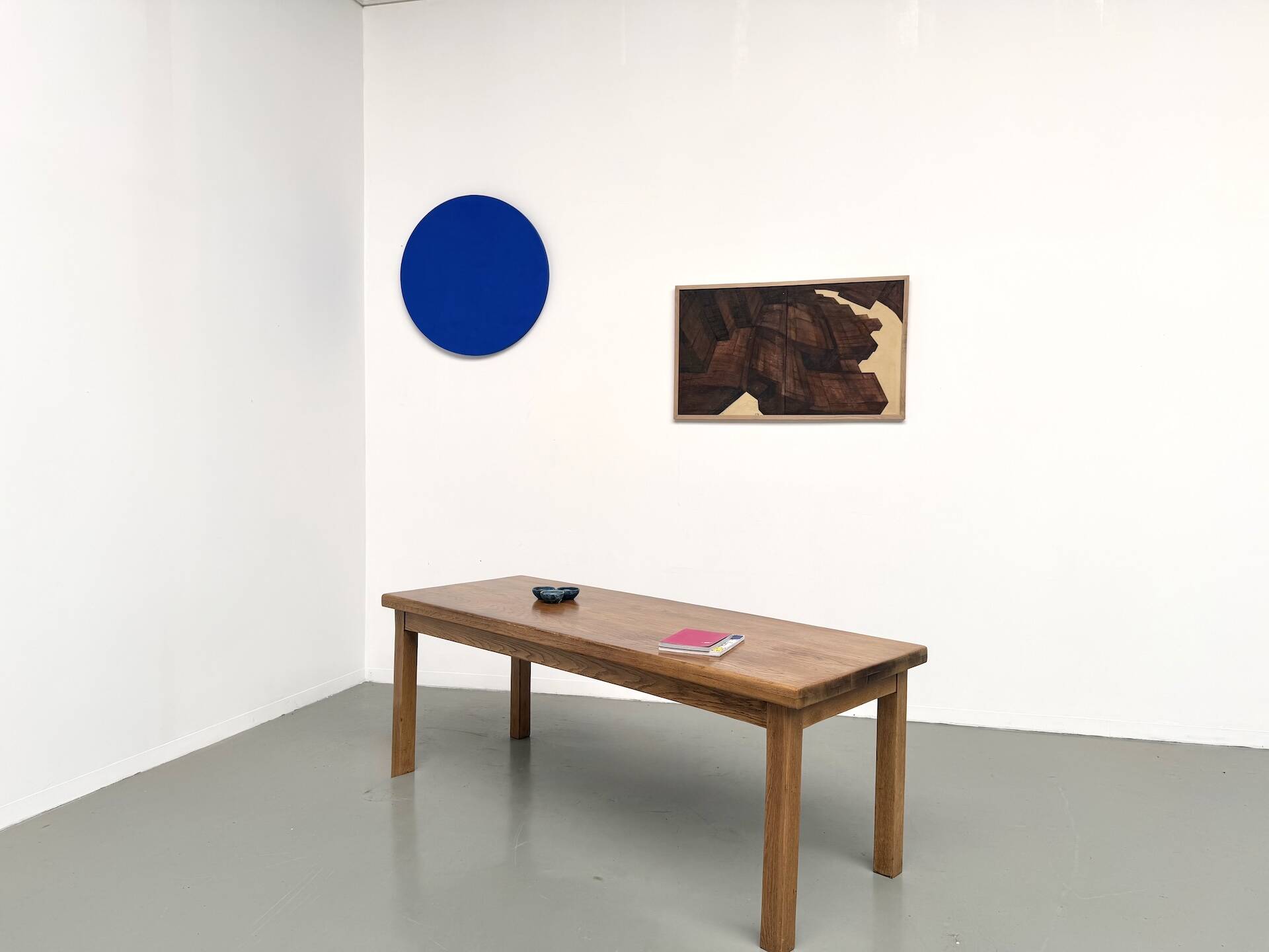 Abstract diptych "deconstructed architecture", France 1970