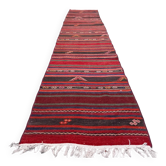 Narrow kilim runner 59x300 cm shabby chic, vintage Turkish kelim 2569