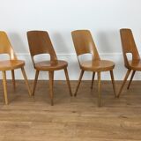 Set of 4 chairs Baumann Mondor 60s bistro