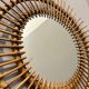 Miroir soleil vintage en rotin