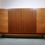 Buffet vintage en noyer, commode vintage, 1960