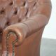 Chesterfield club armchair made of cowhide leather in English style