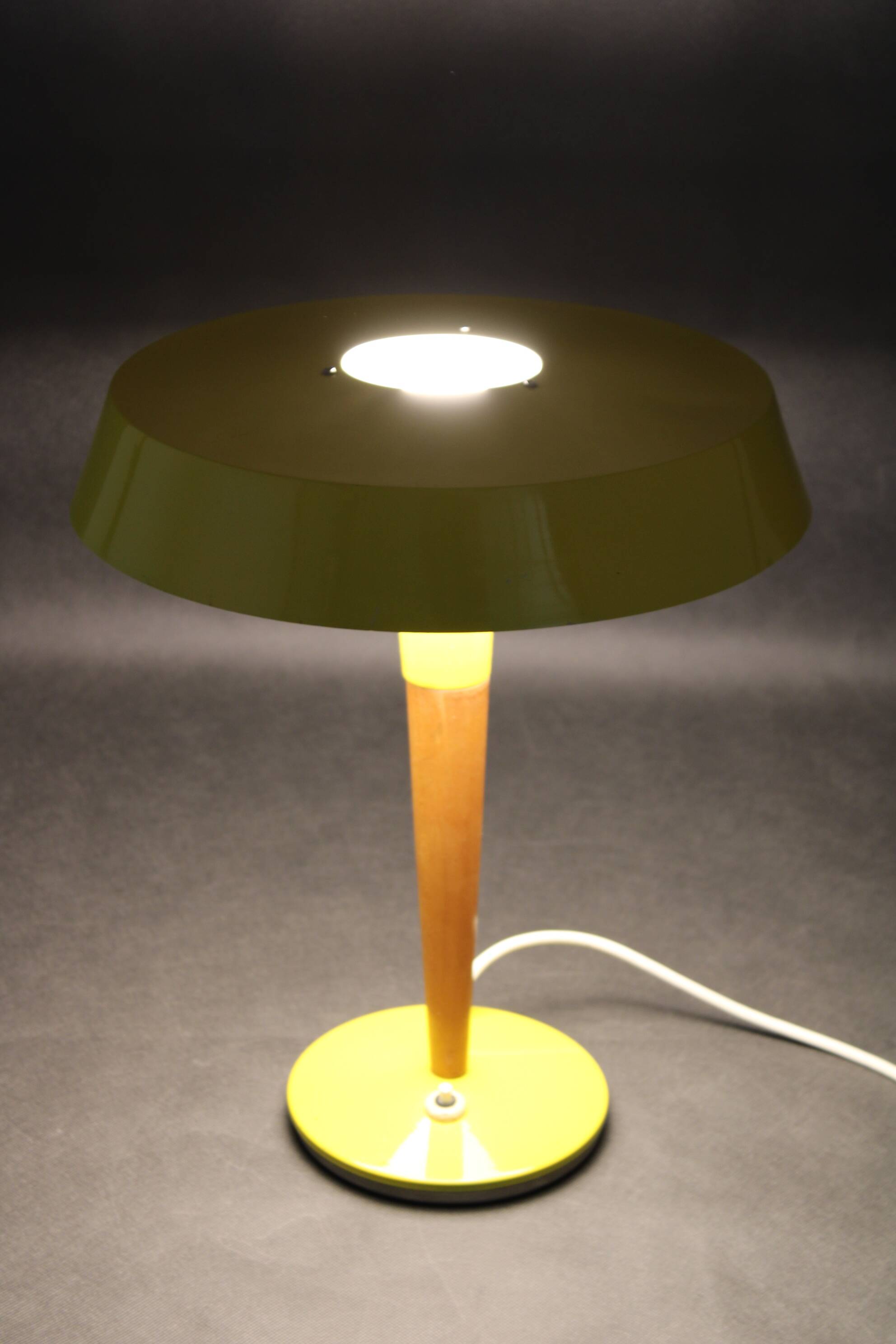 1970s Yellow Table Lamp by Kamenicky Senov , Czechoslovakia