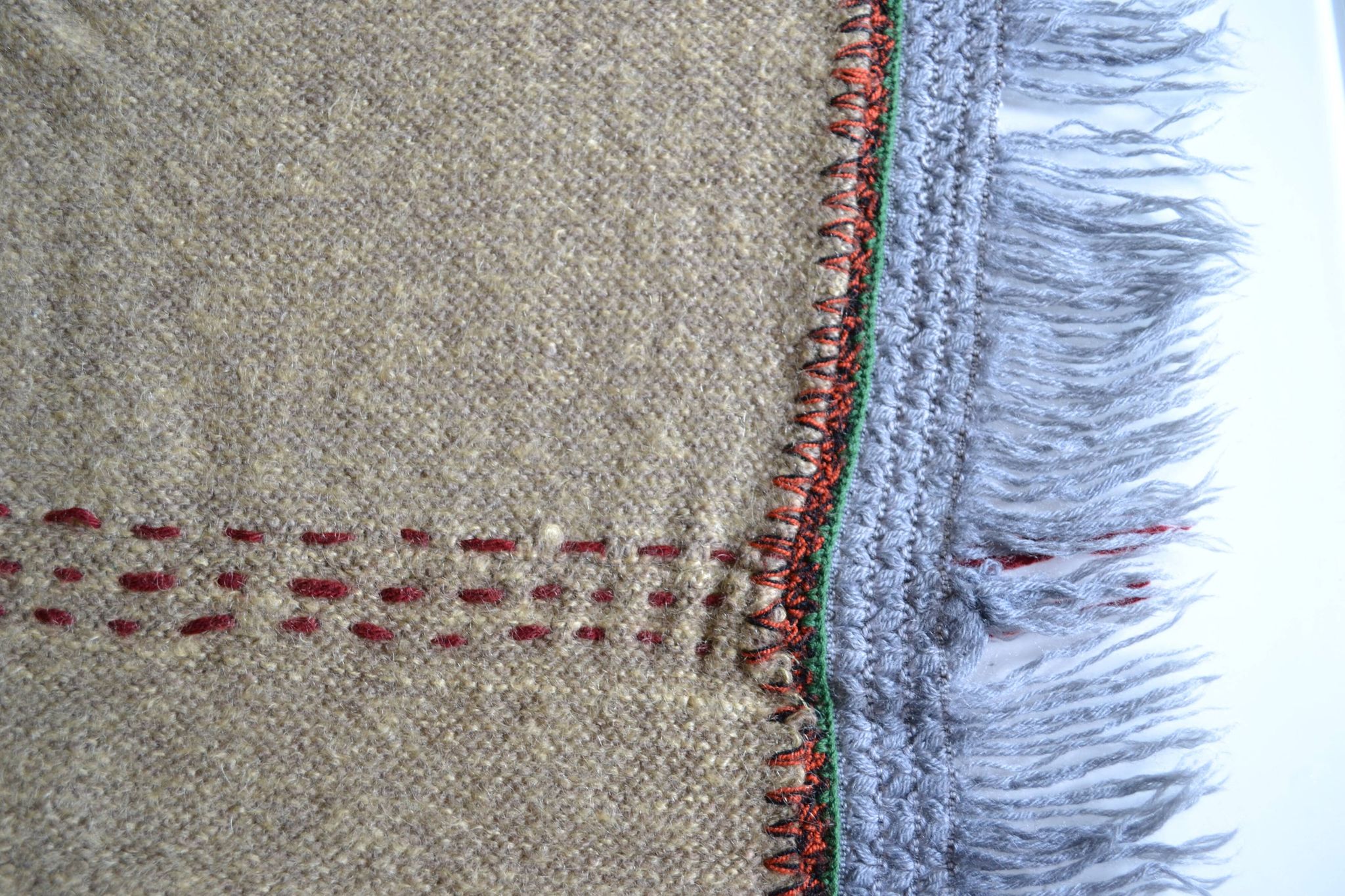 Vintage handmade pure wool blanket blanket