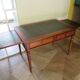 minister's desk - 2 drawers - solid wood - faux leather writing pad - Louis Philippe