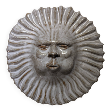 Handcrafted ceramic wall sun