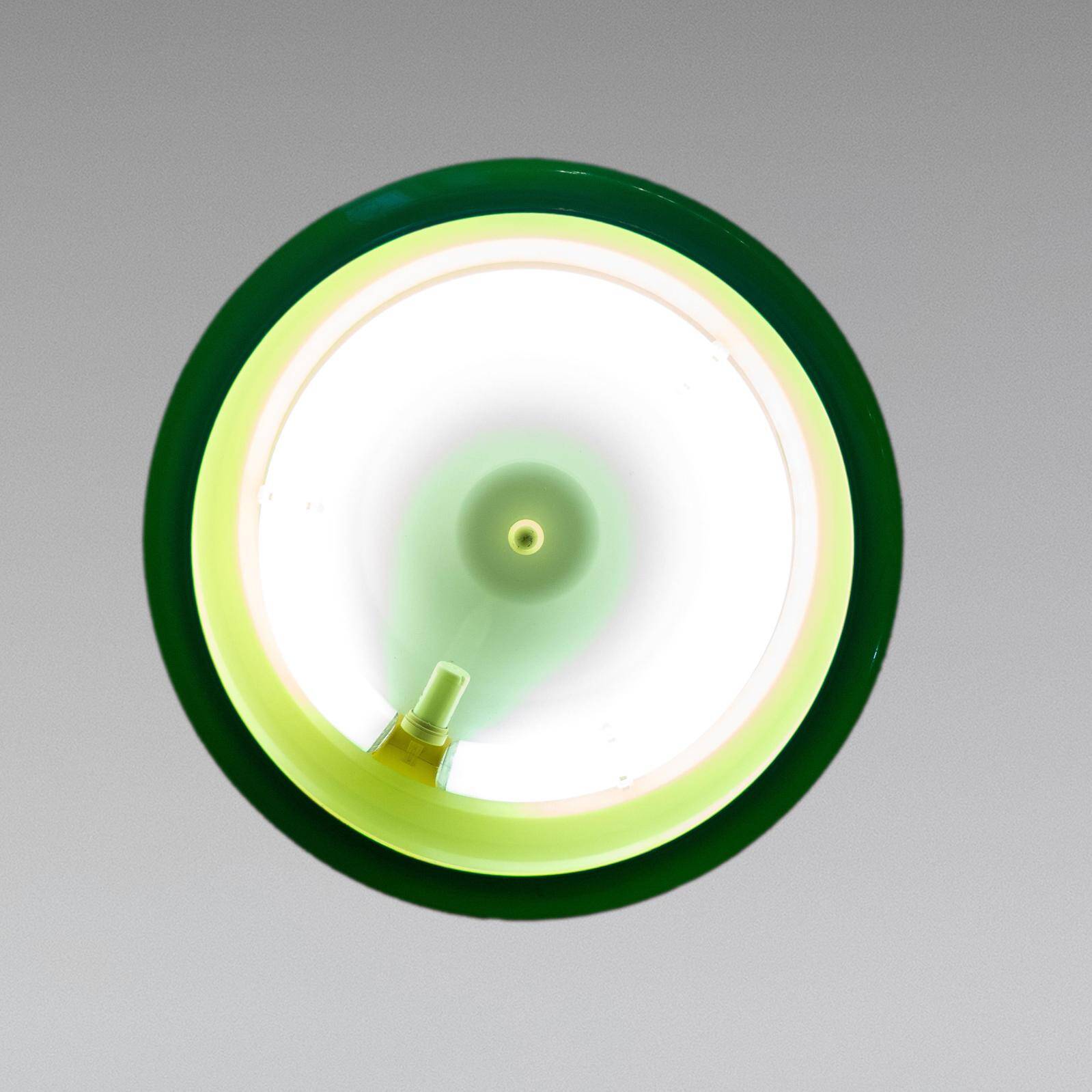 Lustre de billard vintage italien vert, années 1970