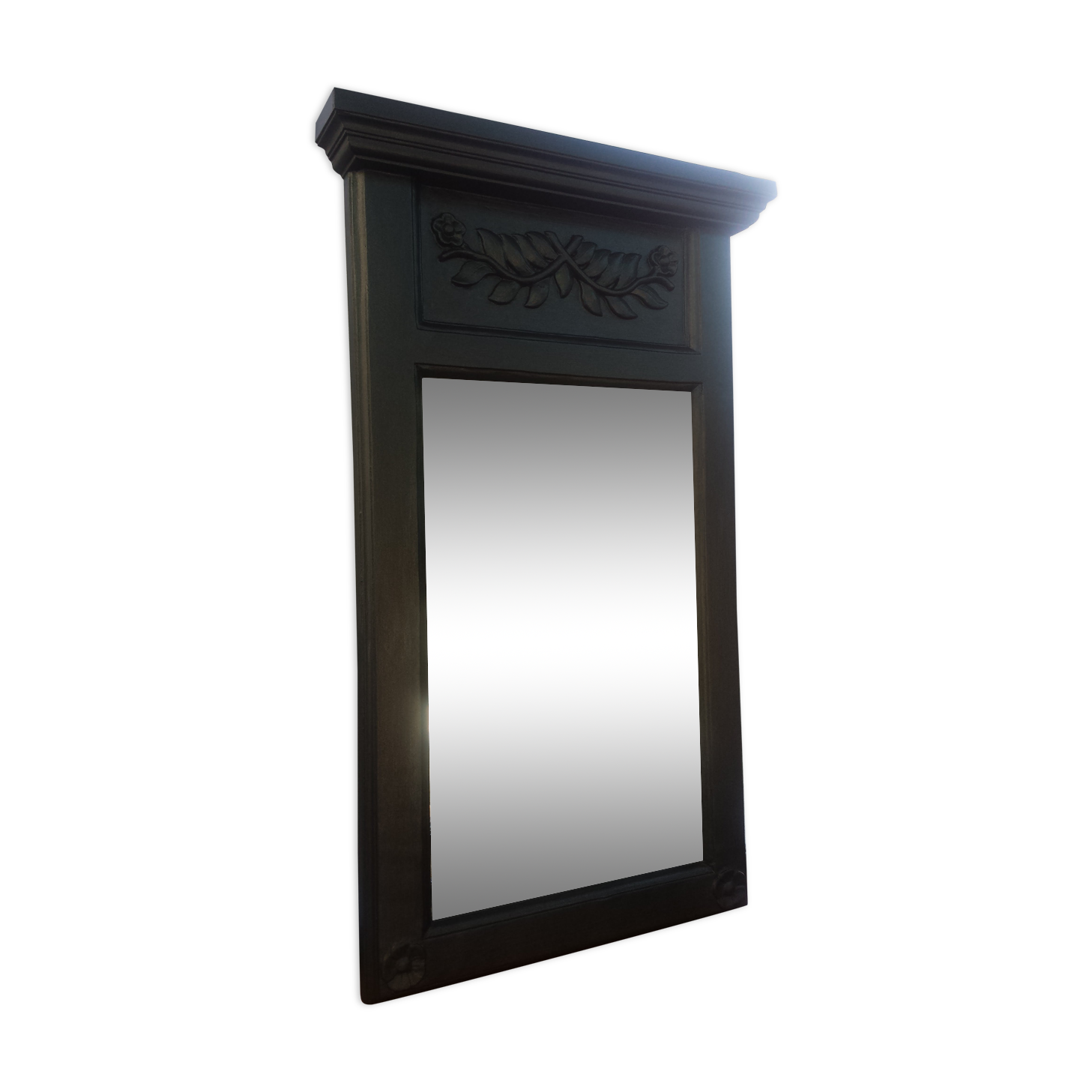 Black wood mirror 60x101cm