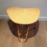 Table basse en rotin de forme libre