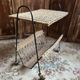 Rattan magazine rack, vintage from the 1960s.