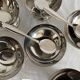 Stainless steel ice cream cups and spoons, 1960s-70s, original boxes.