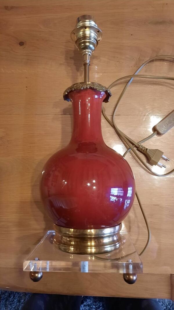 Lampe ancienne sang de bœuf