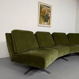 Complete living room with a sofa and 2 Italian design armchairs from the 70s, vintage.