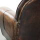 Armchair made of comfortable sheepskin leather in Art Deco design
