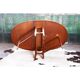 Modern mid-century teak oval lid table Denmark
