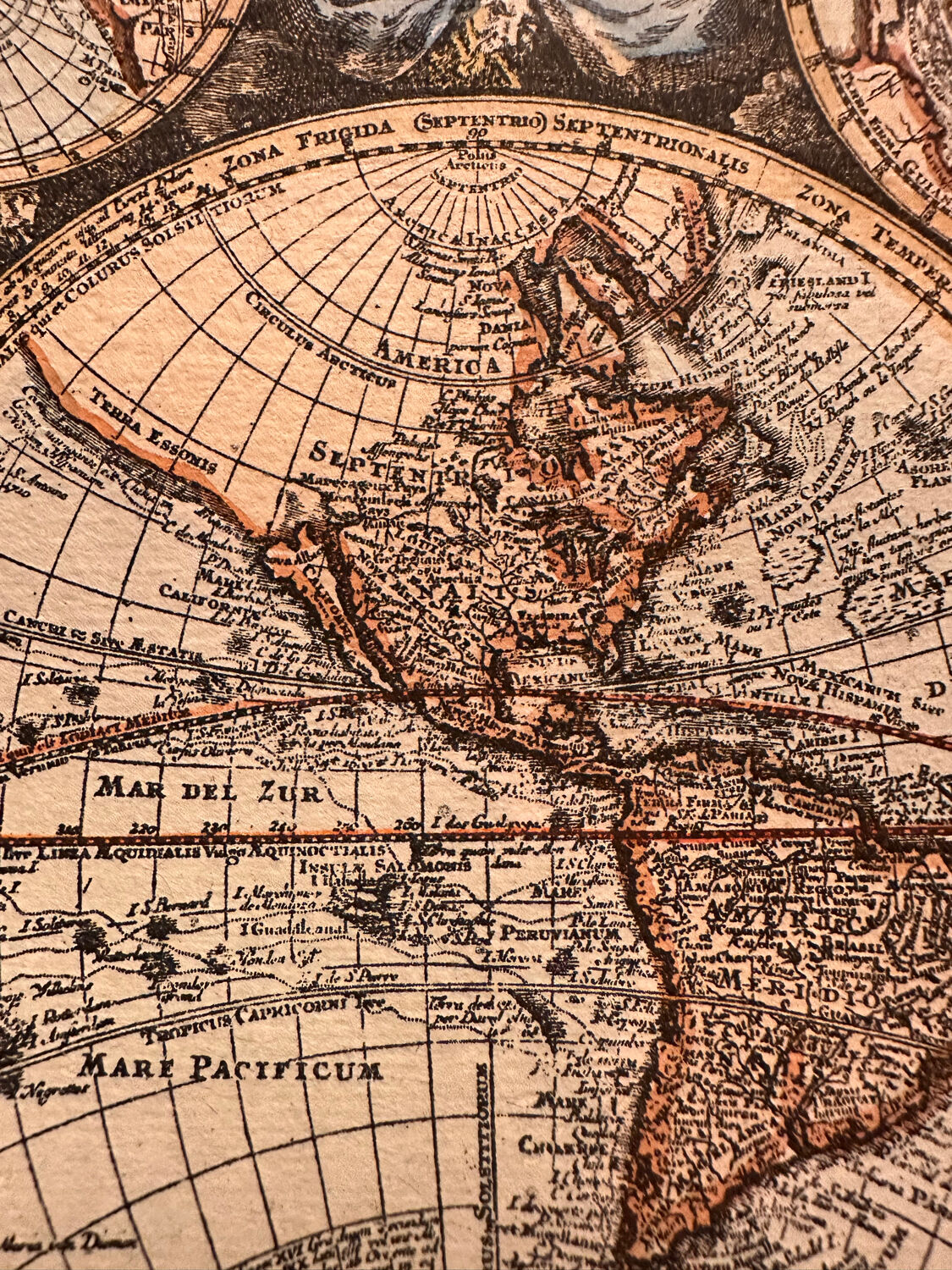 Old world map planisphere