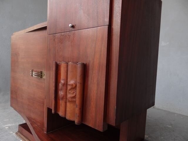 Bar service 1930 rosewood plate