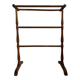 Vintage turned wooden towel rack