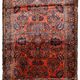 Handmade antique Persian Sarouk rug 4' x 6.4' (122cm x 195cm) 1920s - 1B790