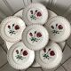 Set of 6 flat plates Badonviller model pinks 30s