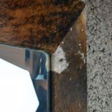 Cowhide mirror