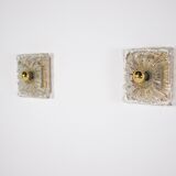 Pressed glass flower sconces.