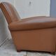 Vintage caramel leather club armchair
