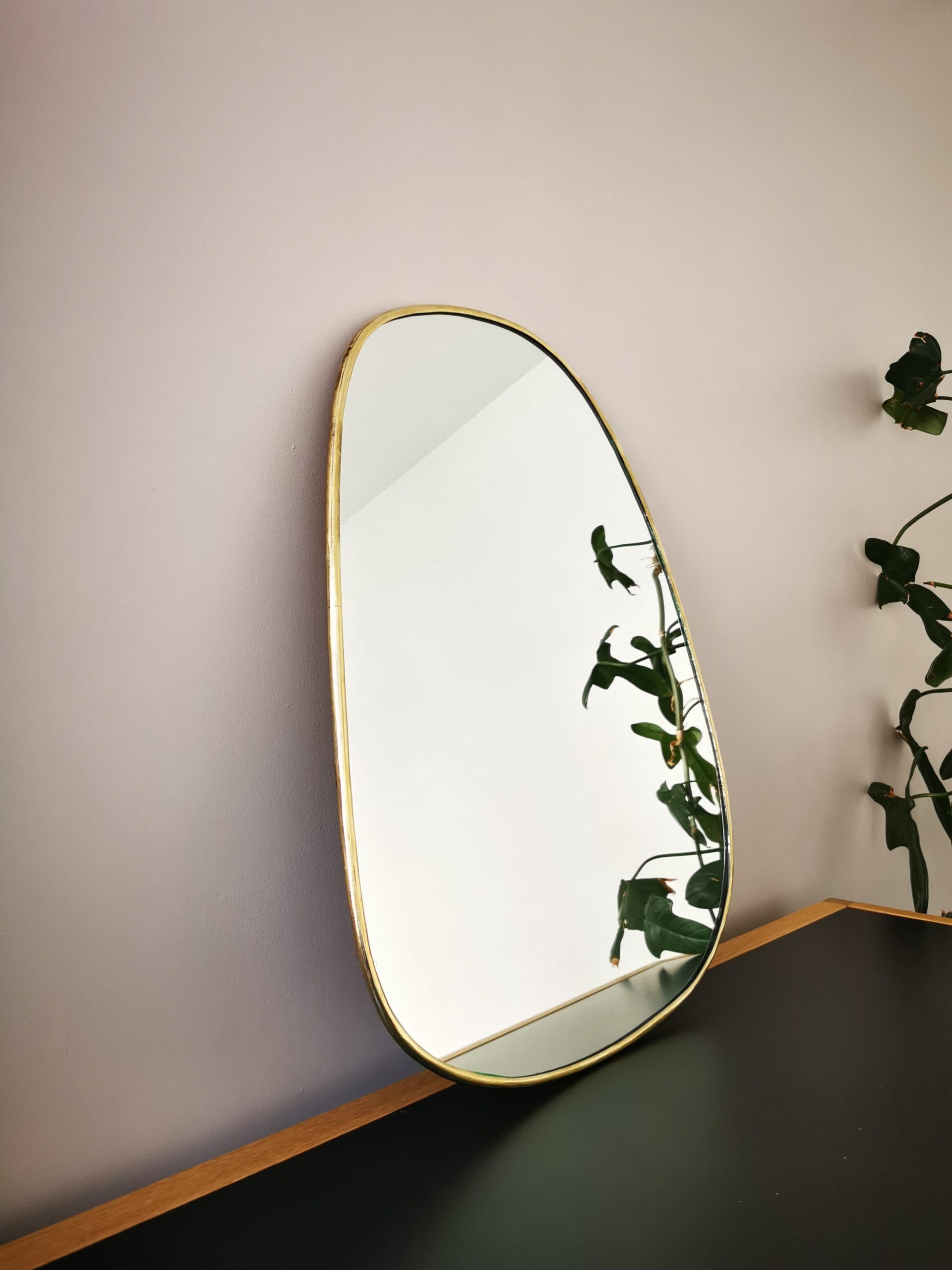 Miroir laiton doré 53 cm