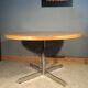 Table en chrome et chêne blond des années 60