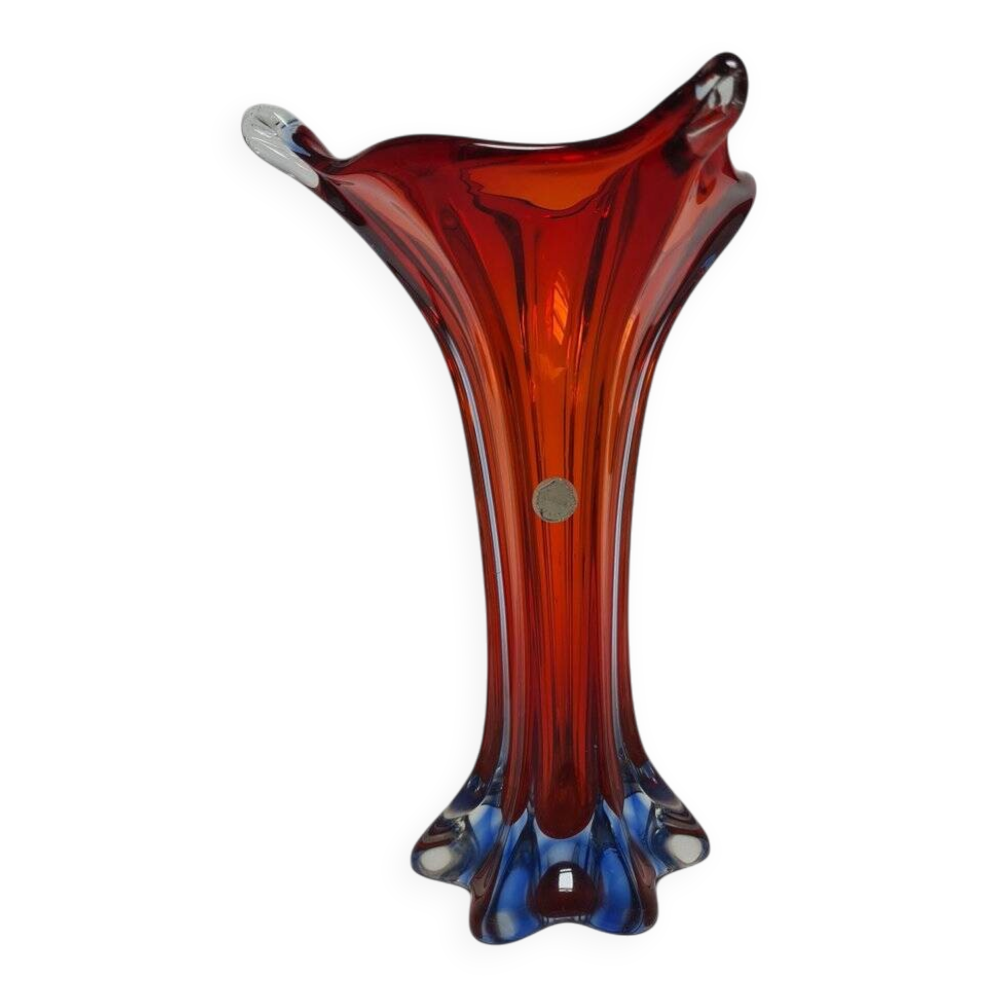 Italian postmodern vase in Murano glass from Mandruzzato, 1950s