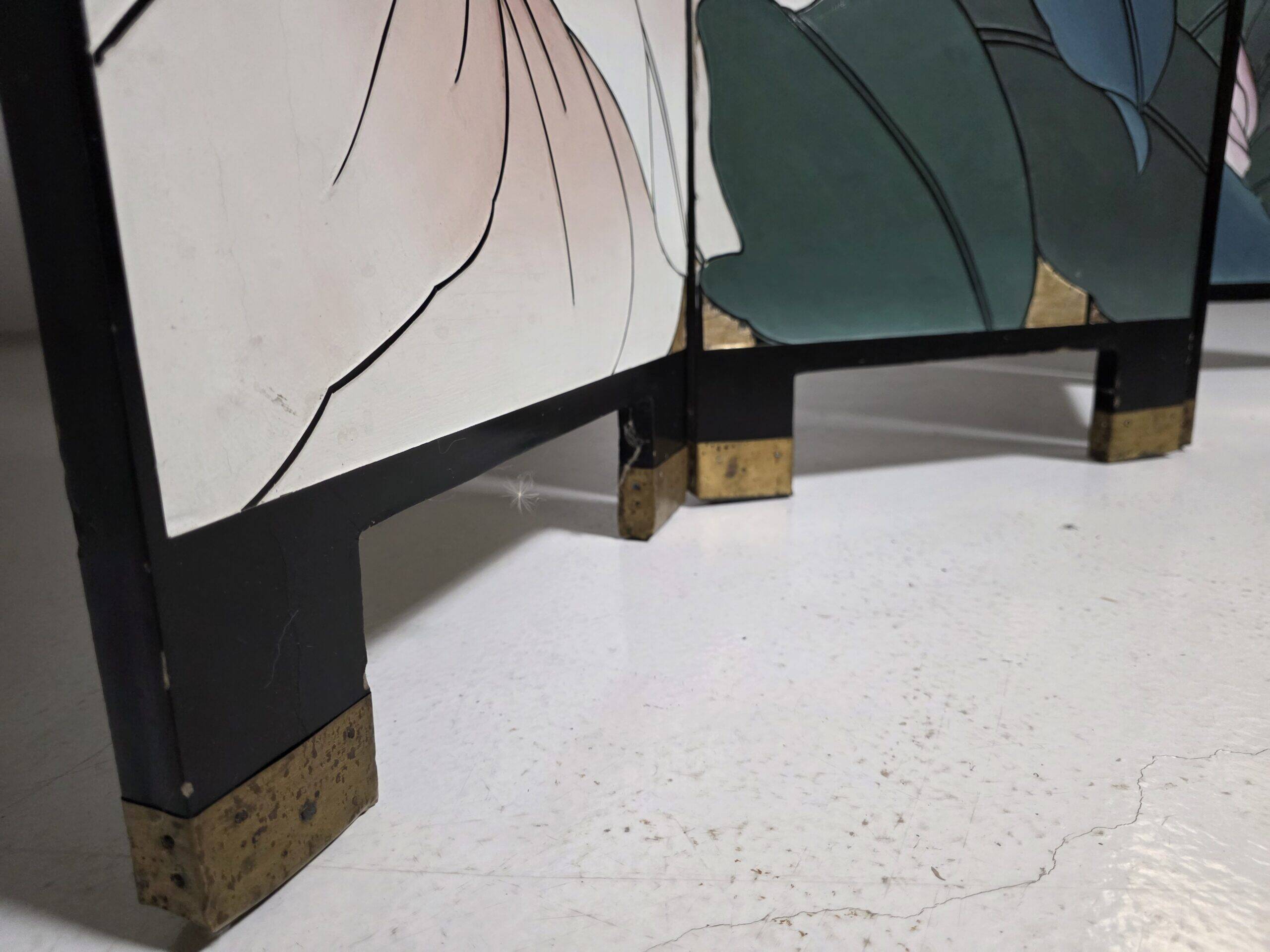 French four-panel room divider by Fournier Decoration Paris, 1980s