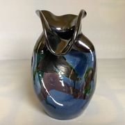 Iridescent modernist vase by Thomas Buxo