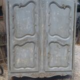 Old cabinet 18th century painted patinated