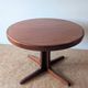 Round teak table with star base, 1960s, extendable.