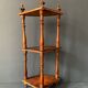 Small old corner shelf in turned wood, 19th century