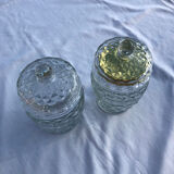 Lot 2 serving jam jars