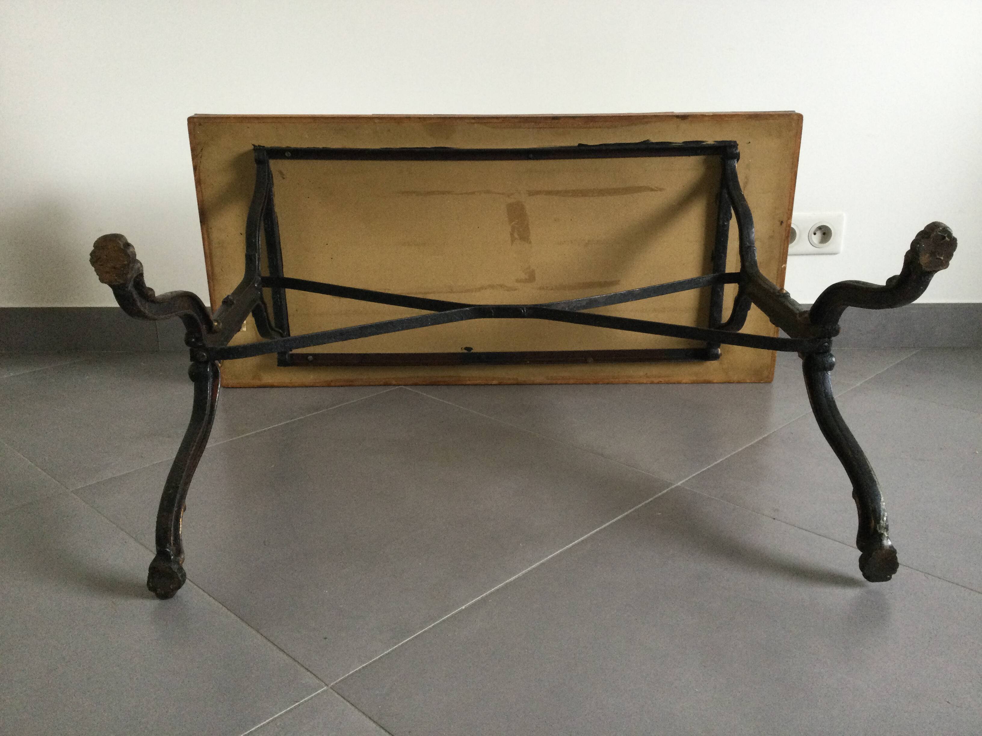 Wrought iron bistro table